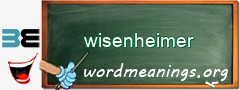 WordMeaning blackboard for wisenheimer